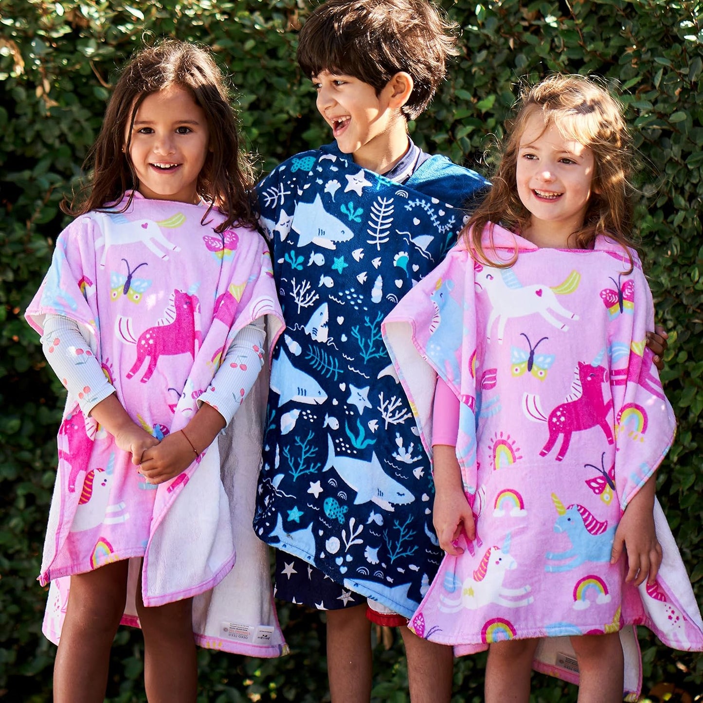 Baba & Bear Hooded Towel for Kids Swimsuit Cover Up for Beach, Pool, Bath (Unicorn)