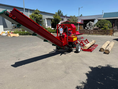 27T Firewood Processor with 739cc RATO Engine, 17.32″ Max Cut, 20″ Chainsaw, 6-Way Wedge, Log Lifter & 3M Conveyor – Full Hydraulic Control – Easy to Use for Home, Farm, Small Business