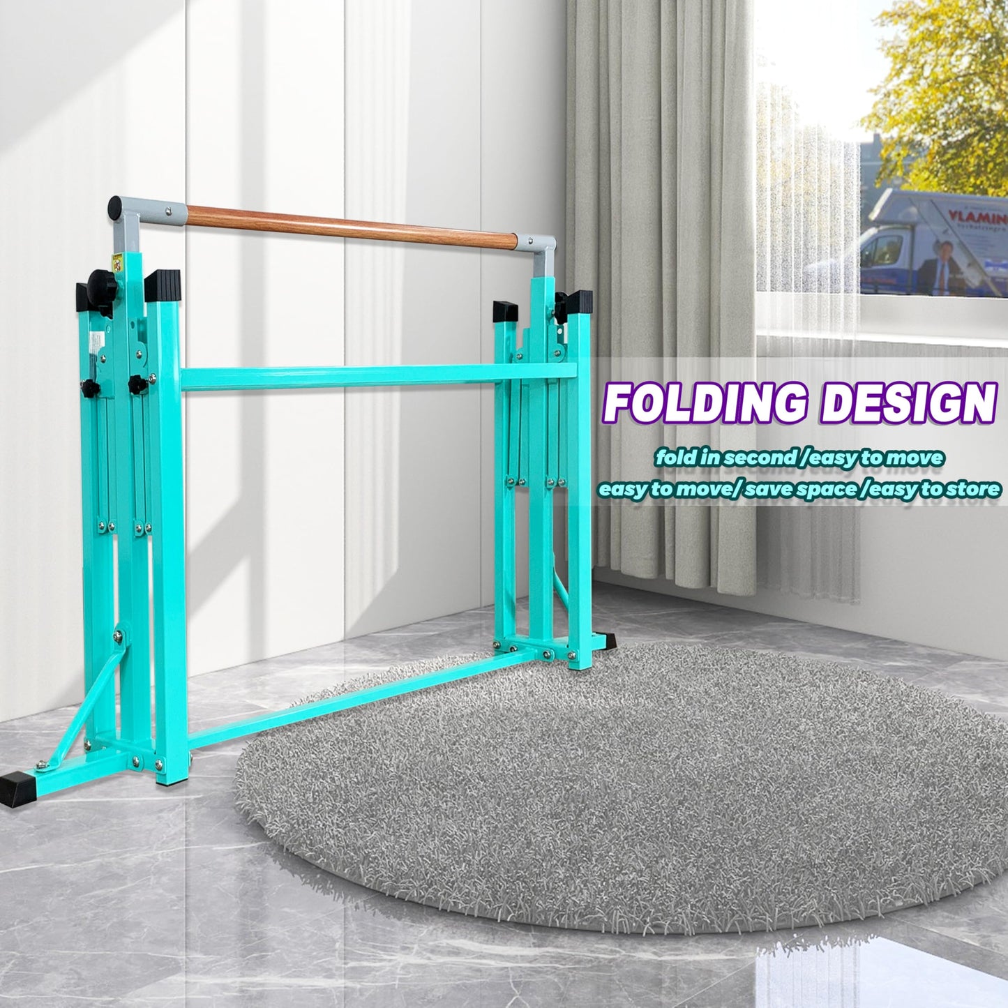 MARFULA Foldable Gymnastic Bar with Mat for Kids Ages 3-20, 350 lbs Weight Capacity, Gymnastic Kip Bar Horizontal Bar for Gymnast, Gymnastic Training Equipment for Home and Gymnastic Center Use