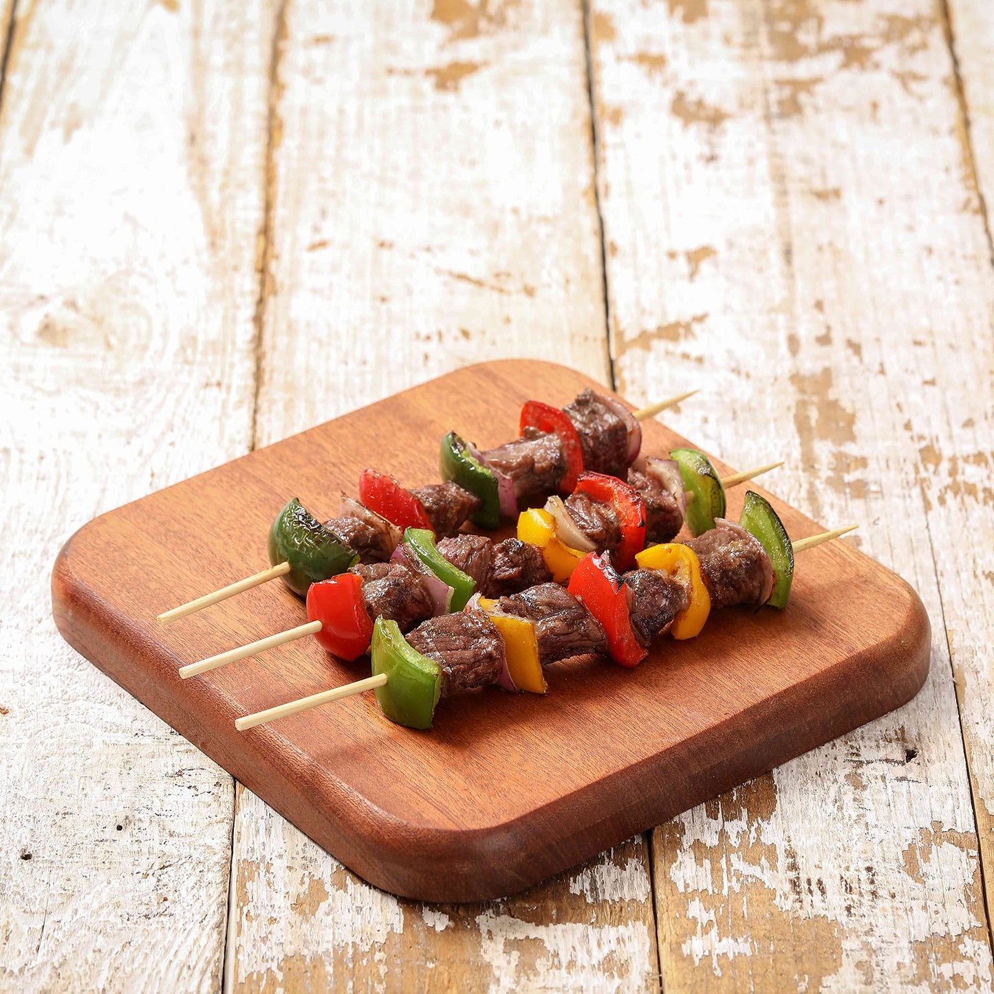 200 PCS Bamboo Skewers, 12 Inch Wooden Skewer for Appetizers, Fruit, Kebabs, Grilling Barbecue, Mini Burger, Sausage, Cocktail Picks for Drinks, Long Toothpicks, Food Sticks Natural, Kitchen Gadget