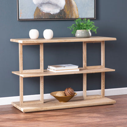 SEI Furniture - Markworth Geometric Console Table - Transitional Design, Natural Iron and Wood - Ideal for Entryway, Living Room (CK1101703)
