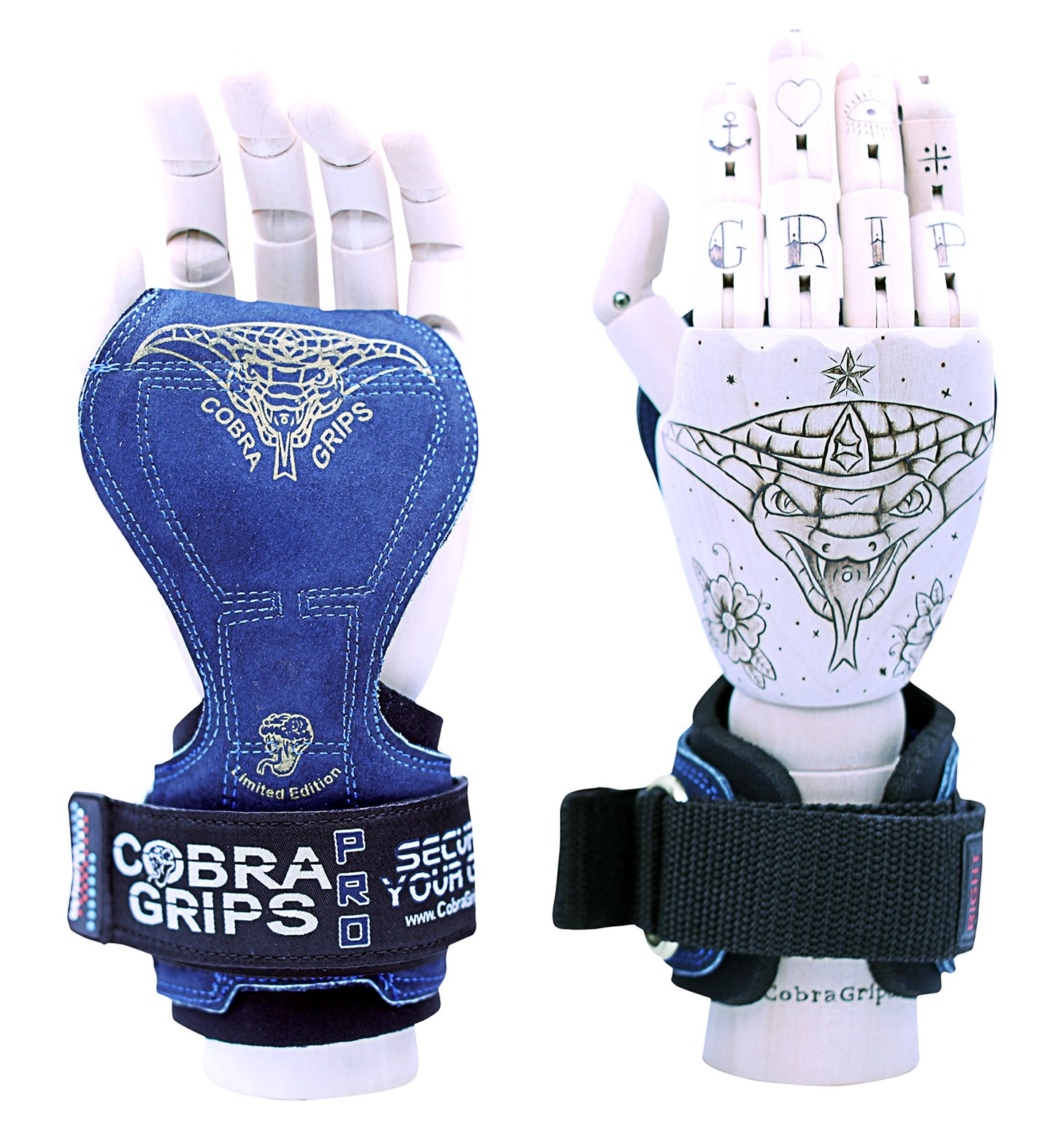 Cobra Grips PRO Weight Lifting Gloves Heavy Duty Straps Alternative Power Lifting Hooks for Deadlifts Adjustable Neoprene Padded Wrist Support Bodybuilding