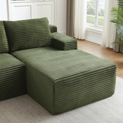 96" Modular Sectional Sofa, Cloud Sectional Couch with Deep Seat, Modern L-Shape Corner Sofa Couch with Right Facing Chaise,Upholstered Boneless Couches for Living Room Bedroom