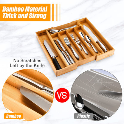 Kitchen Silverware Drawer Organizer and Storage Cabinet Utensil Rack Bathroom Counter Vanity Extra Large Big Cooking Drawer Organizers Countertop Pantry Storage Cabinet Best Kitchen Must Haves 2025