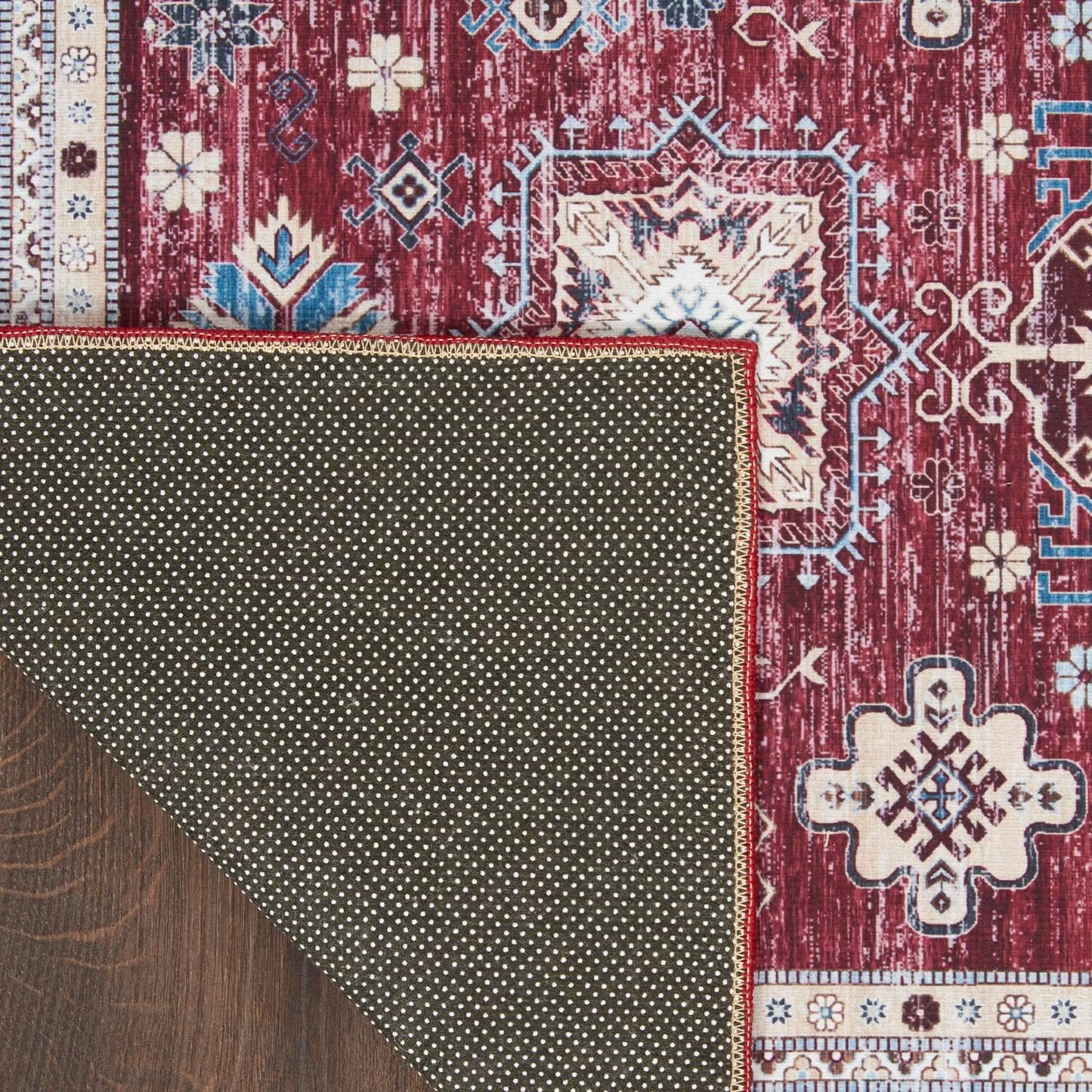 Nourison Fulton Tribal Red Area Rug, 2' x 3', Easy Cleaning, Non-Shedding, Bedroom, Living Room, Dining Room, Kitchen