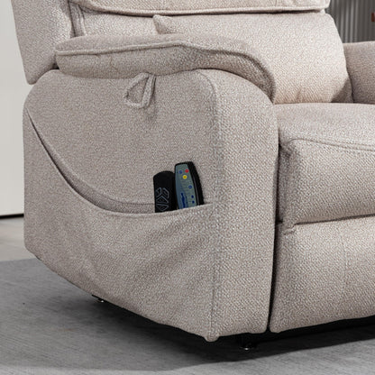 Oversized Electric Lift Chair Versatile Power Recliner Chair 180° Infinite Reclining Armchair for Adults with Massgae,Cupholder,USB-C Ports,Wireless Charging