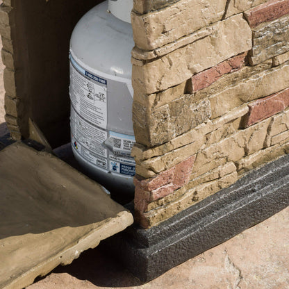 Christopher Knight Home Chesney Stone MGO Fire Column - 40,000 BTU, 19.5", Natural Stone