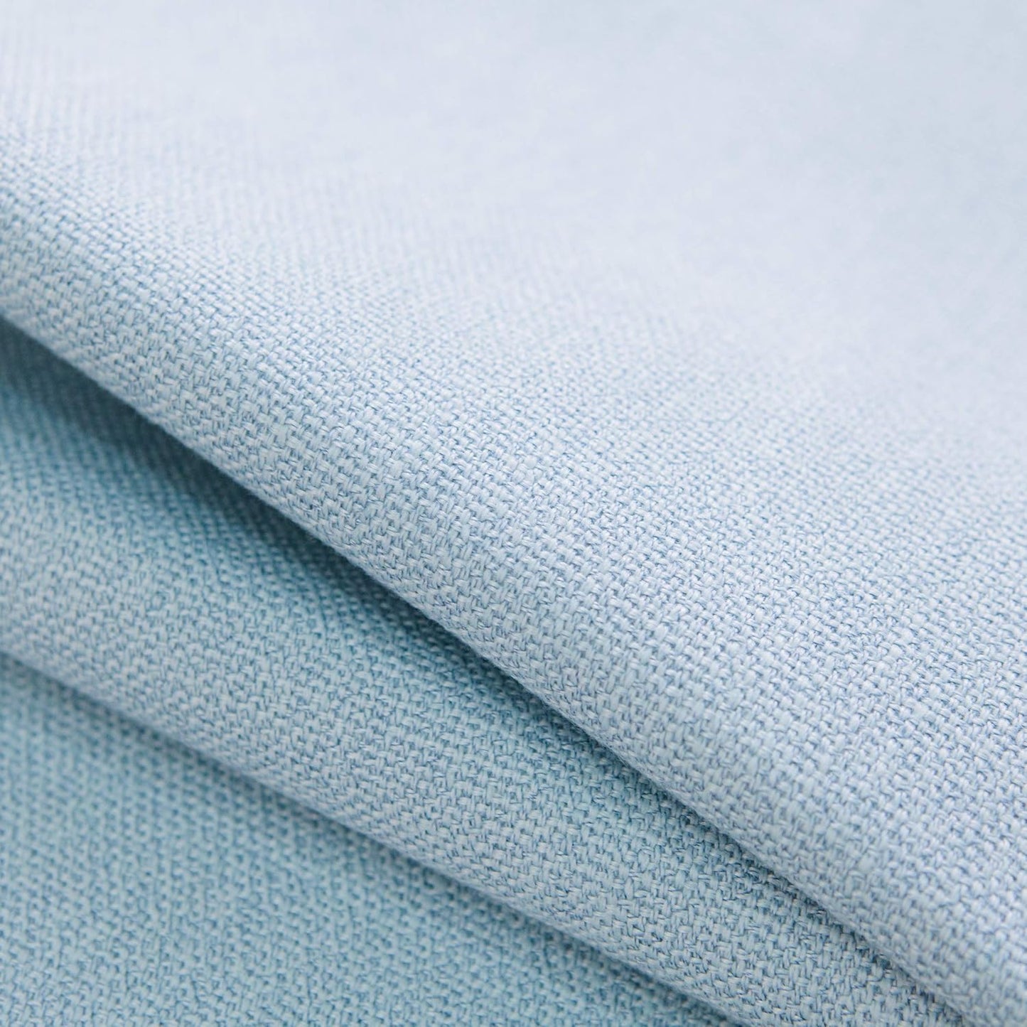 NATUS WEAVER 2 12 60 Inch Soft Caddice Faux Linen Side Table Runner, eco-Friendly Fabric Handcrafted Runner, Light Blue
