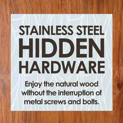 Patented 48" Sumba Estate Teak Shower Bench with Shelf