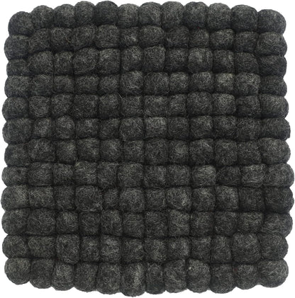 20 CM Woollen Pot Trivet with Heat Resistance, Handmade Non-Slip Pan Holder from Nepal, Absorbent Felt Ball Pad for