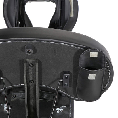 Master Massage Apollo Extra Large Size Portable Massage Chair-Lightweight Aluminum Tattoo Foldable-Sitting Posture Folding Massage Chair-with Larger Cushions and Wheels Bag-in Black