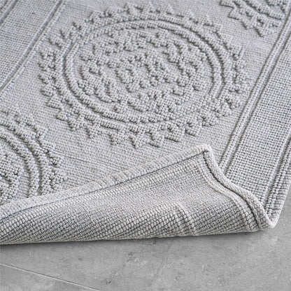 Jean Pierre New York Cotton StoneWash Medallion Bath Rug, 17x24 in., Gray
