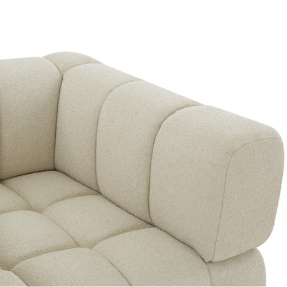 SAFAVIEH Couture Collection Calyna Light Grey Boucle Accent Chair