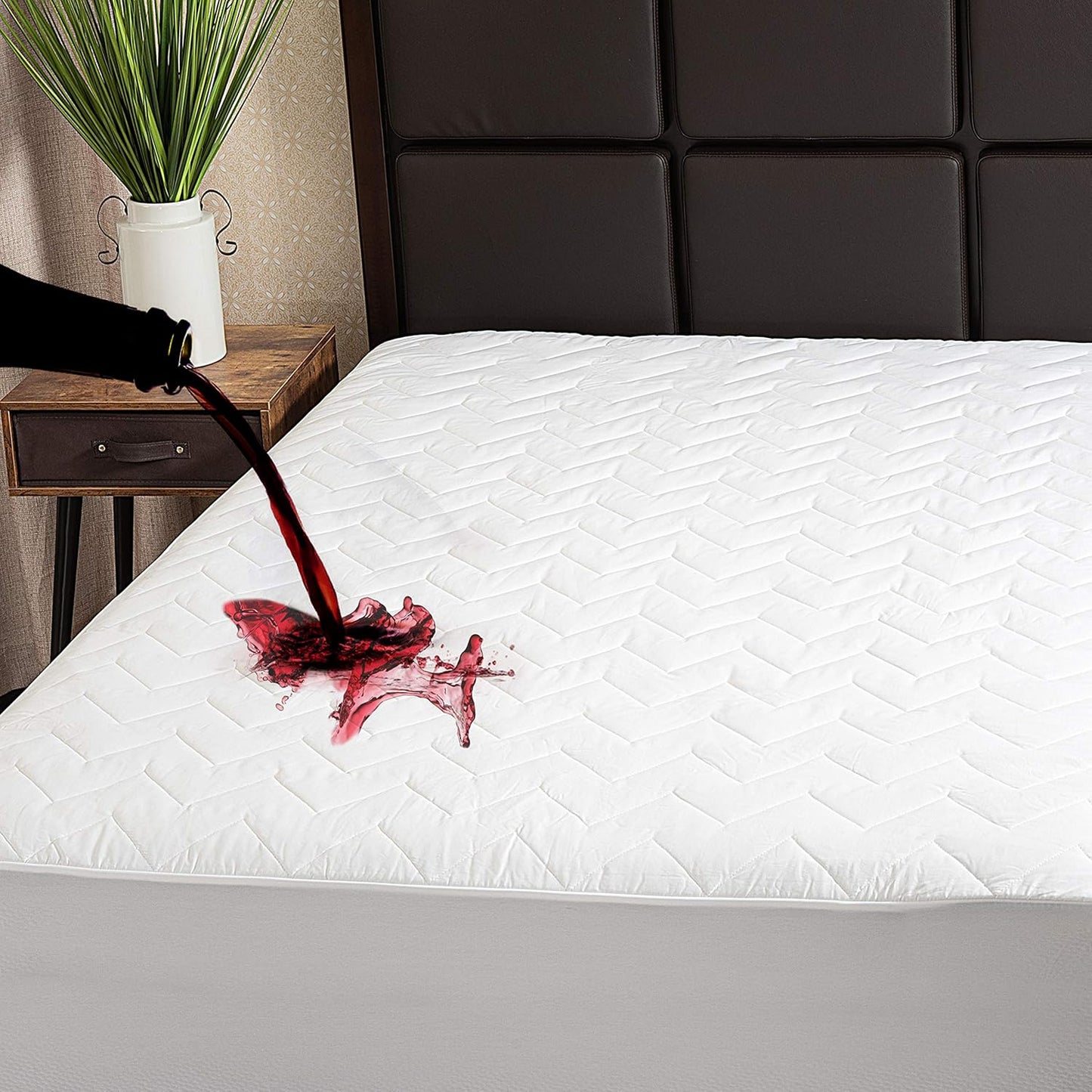 13" Waterguard Quilted Cotton Mattress Pad - Full XL Size - Soft, Comfortable, and Fluffy Mattress Pad - Waterproof