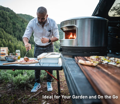 Solo Stove Pi Prime Pizza Oven Outdoor - Gas,Propane - Portable Pizza Oven with Cordierite Stone Cooking Surface - Demi-Dome Design - Wide-Mouthed Opening - Stainless Steel