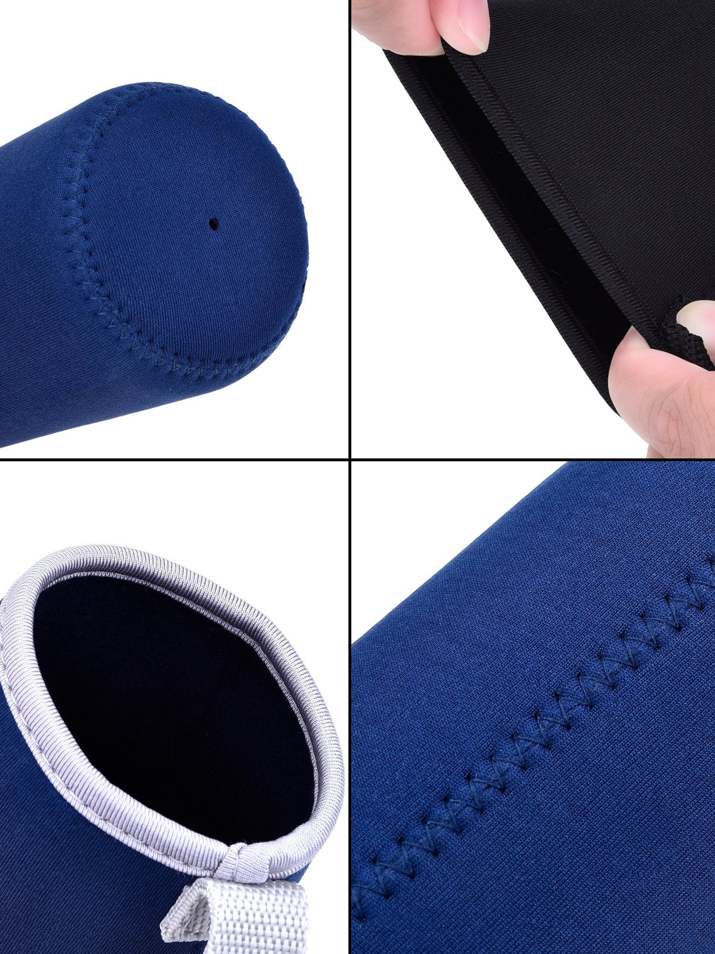 Mudder 2 Pieces Water Bottle Sleeve Neoprene Carrier Nylon Sleeve for 19.4 oz Glass Water Bottle, 550 ml (Black and Navy Blue)