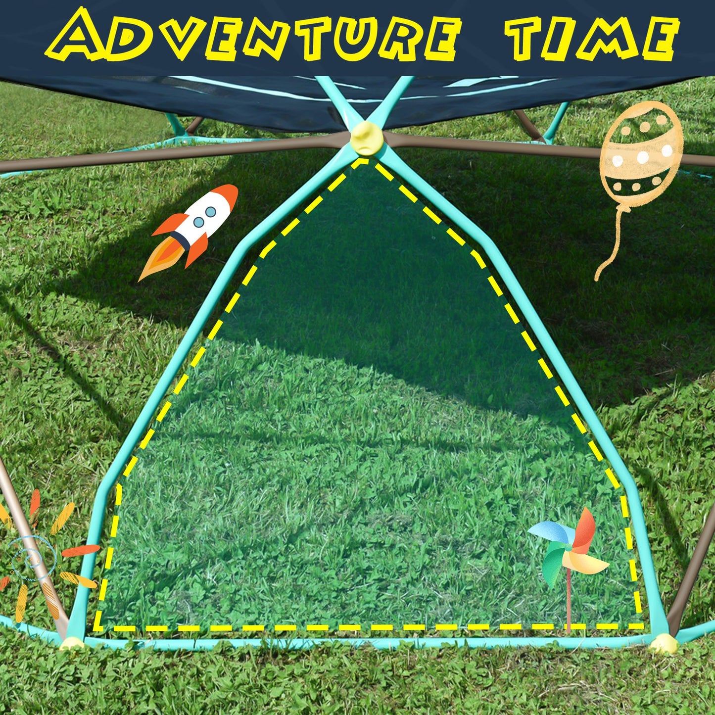 Virubi 12 FT Climbing Dome for Kids 3-10, Geometric Jungle Gym, Outdoor Play Equipment Supports 1000 lbs, Anti-Rust Easy Assembly