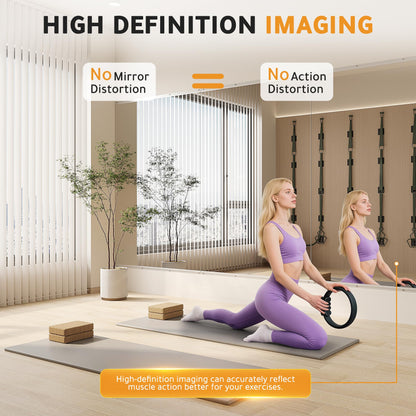 ROOMTEC Home Gym Mirror, 72"x 48"-1 PCS Frameless Gym Mirrors for Home Gym, Large Full Body Tempered Glass Wall Mounted Mirror for Yoga Room, Dance Studio, Workout Room