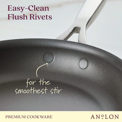 Anolon Ascend Hard Anodized Nonstick Frying Pan/Skillet - Good for All Stovetops (Gas, Glass Top, Electric & Induction), Dishwasher & Oven Safe with Stainless Steel Handle,10 Inch - Bronze