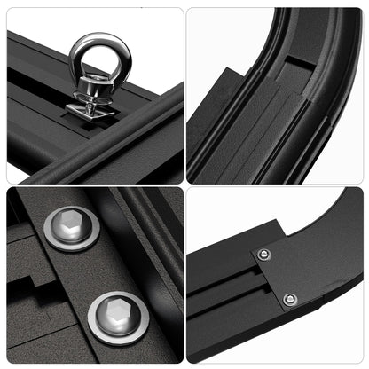 WILDROAD Aluminum Roof Platform, 55" x 47" Universal Flat Roof Rack Heavy Duty Roof Rack Platform with 10 Sets Eye Bolt Nut and T-Screws Anchoring Kit Fits for SUV, Truck
