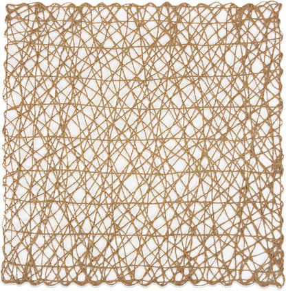 DII Woven Paper Tabletop Collection, Square Placemat Set, 16x16, Taupe, 6 Piece