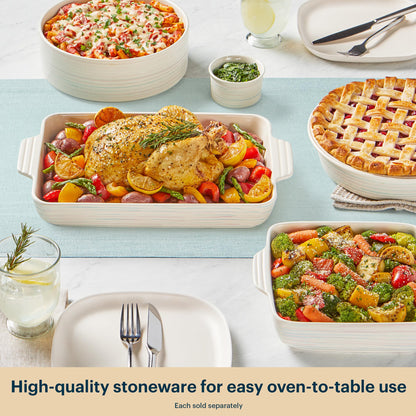 Pyrex 8-Piece Ceramic Complete Bakeware Set, Nonstick Pie, Casserole, Cake, Lasagna Oven Pans, Bakers, For Baking, Roasting, Steaming