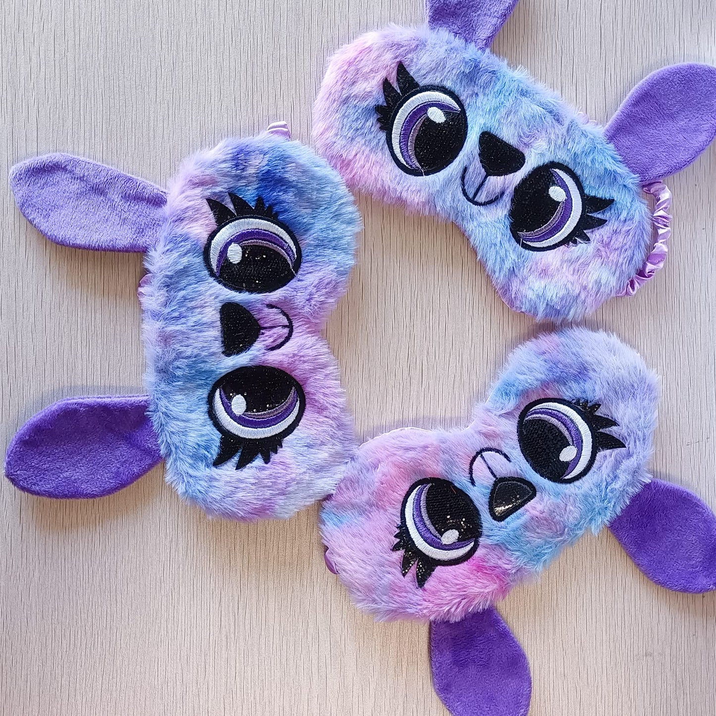 Cute Animal Sleeping Mask Soft Plush Blindfold Cute Rabbit Panda Koala Eye Cover Eyeshade for Kids Teens Girls Women (Flamingo)