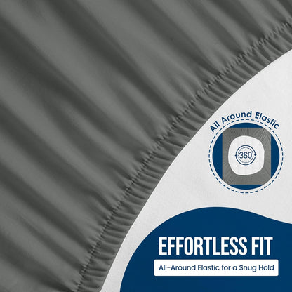 Utopia Bedding Twin XL Mattress Protector - Waterproof Terry Cover with Deep Pockets | Soft & Breathable Gray