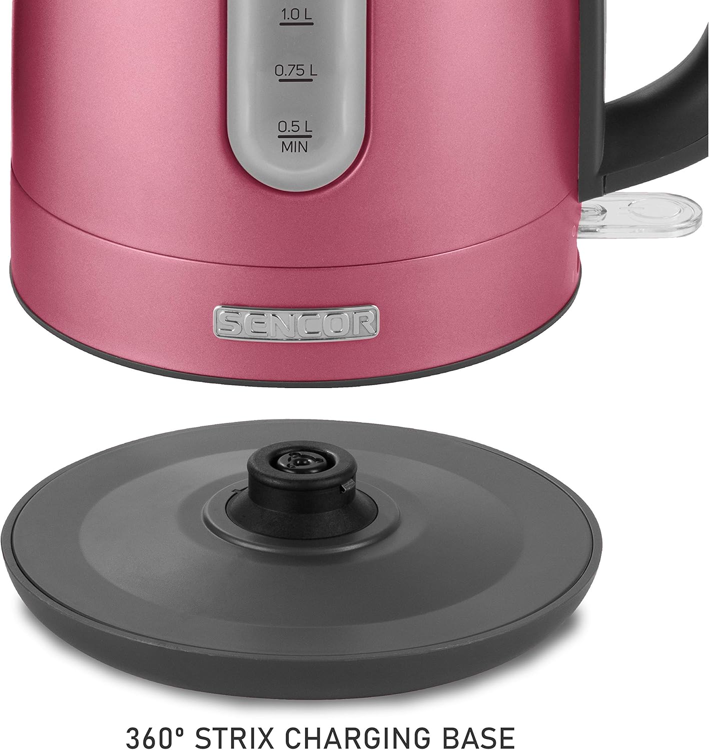Sencor SWK1774RD 1.7L Stainless Steel Electric Kettle, 1500W Fast Boil