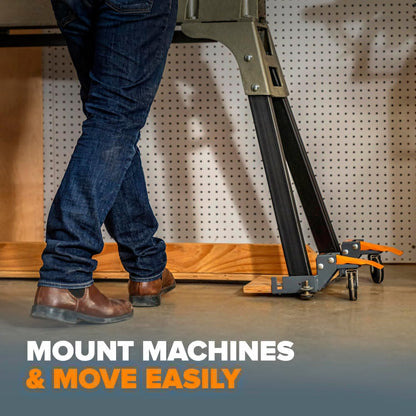 Portamate PM-1100 Mobile Base Kit - Heavy-Duty Adjustable Dolly Roller Frame | 400 lb Capacity, Universal Fit