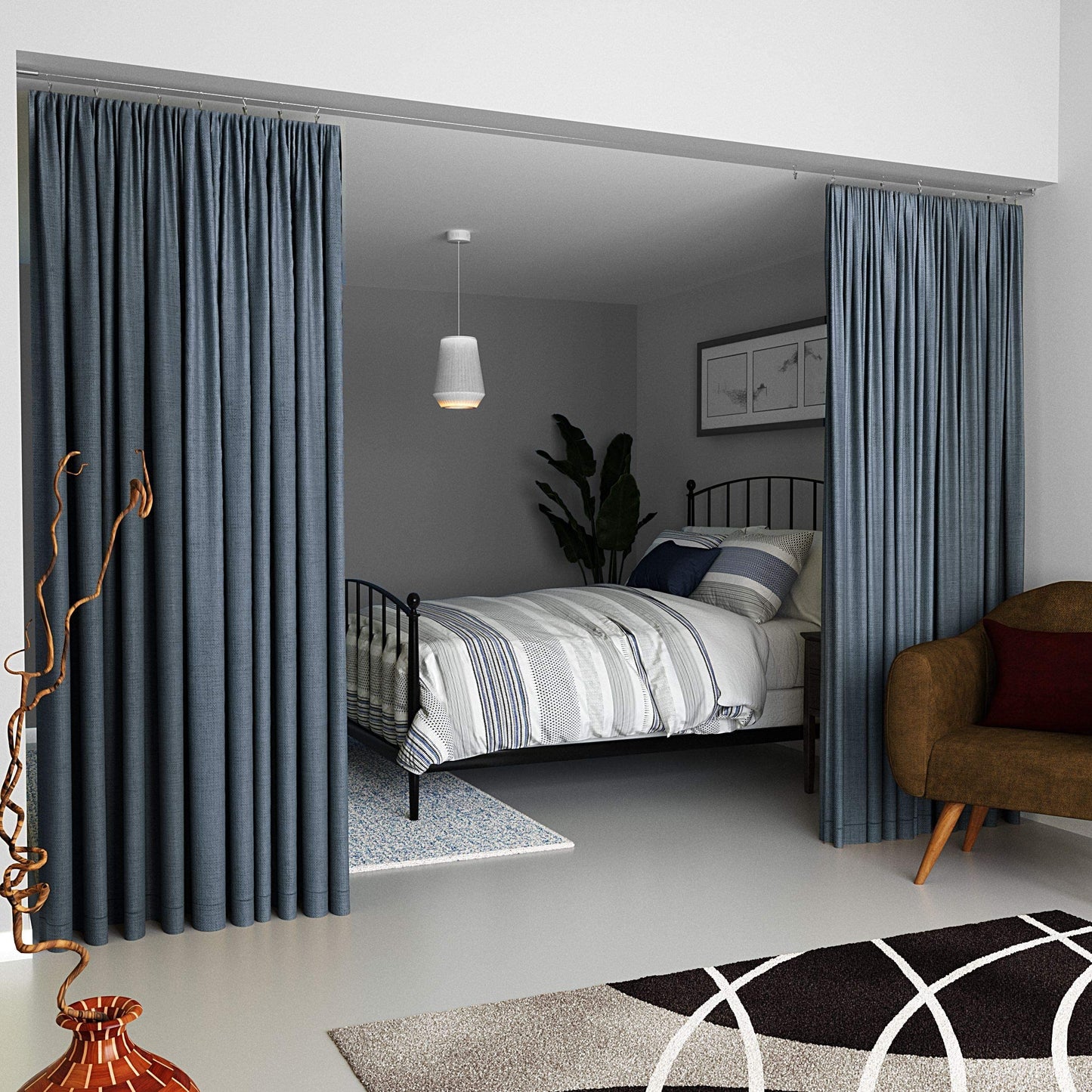 Wallniture Curtain Drape Wire Rod Set for Tapestry, Kids Crafts, Wall Decor Picture Hanging Kit