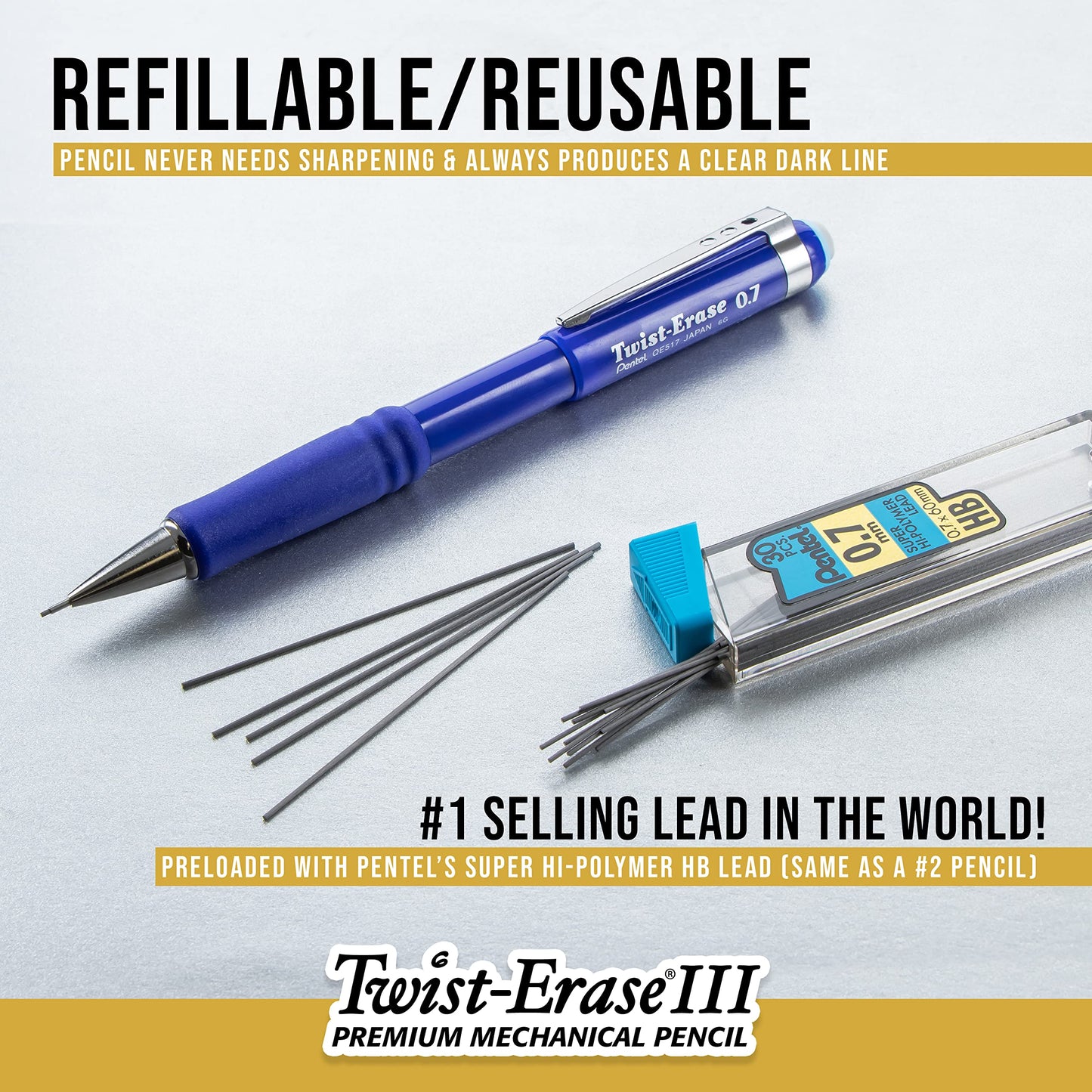 Pentel Twist-Erase III Mechanical Pencils, No.