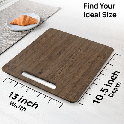 Ibyx Elegant Round Sliding Tray for Your Pressure Cooker, Air Fryer & Heavy Kitchen Appliances - Sturdy, Slides Easily from Under The Cabinet (Natural, 13”)