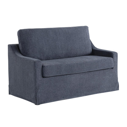 Serta® Harper 53.3” Twin Pullout Sofa Bed, Easy Assembly, USB Power Ports, Soft Modern, Sloped, Woven Fabric