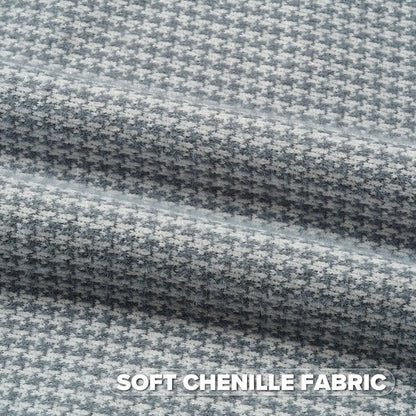 FUTEI Pack of 2 Houndstooth Throw Pillow Covers 18x18 Inch Soft Chenille Gingham Textured Farmhouse Decorative Cushion Case Modern Home Decor for Couch Bedroom Living Room, Grayish Blue