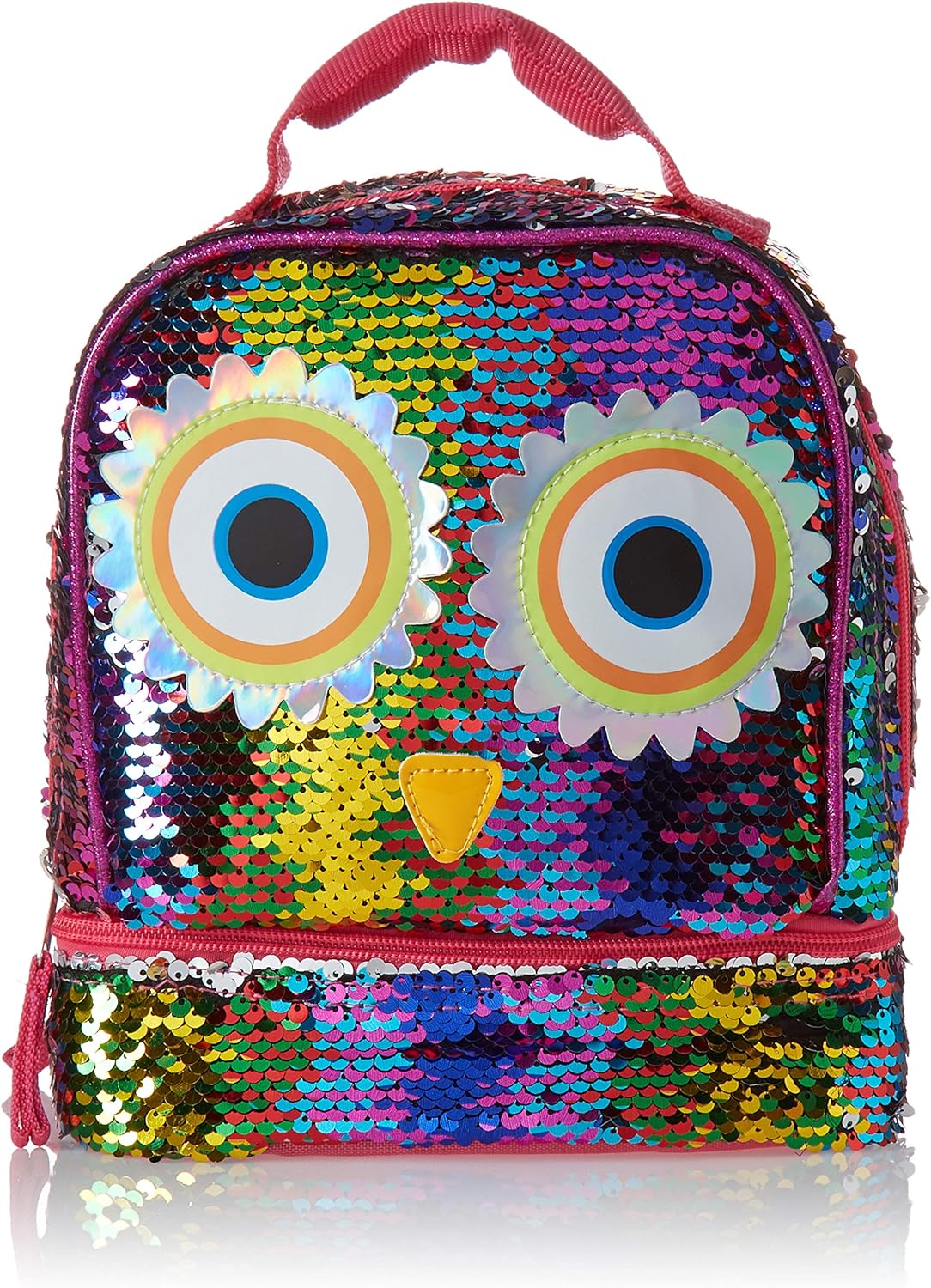 UPD Owl Dual Compartment Lunch Bag, 9 x 7.5 x 5, Multicolor