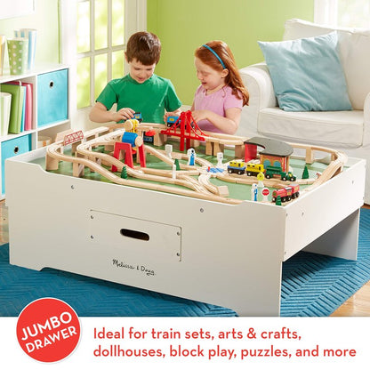 Melissa & Doug Deluxe Wooden Multi-Activity Play Table for Playroom