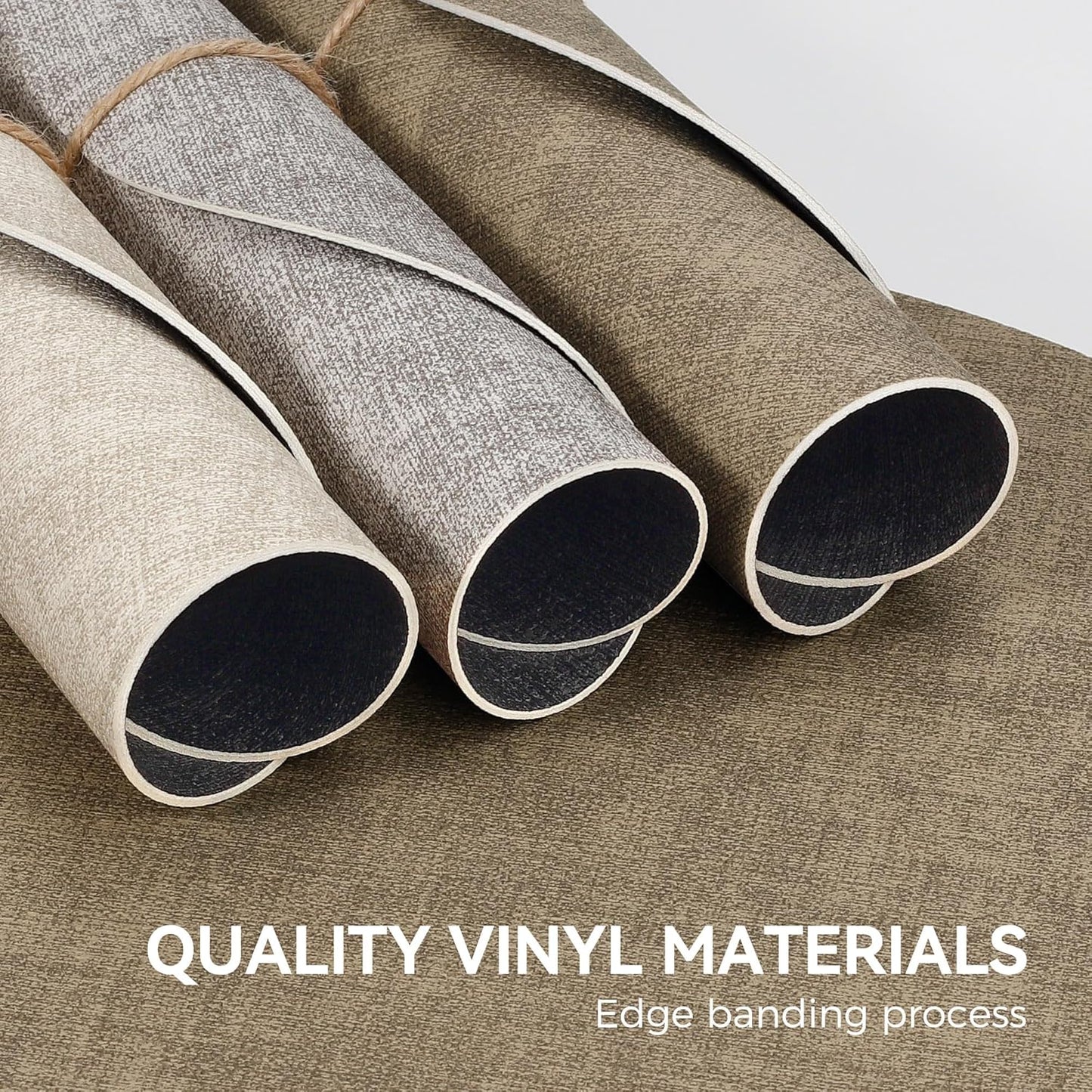 13" Set 6, Round Placemats of NCUE Dual-Sided Faux Leather Heat Resistant Table Mats, Waterproof Oilproof Washable