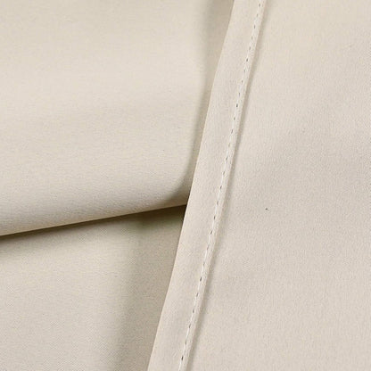 DECOVSUN Light Beige Grommet Valance - 70 Inch Wide by 18 Inch Long Blackout Curtain for Kitchen, Living Room, Bedroom