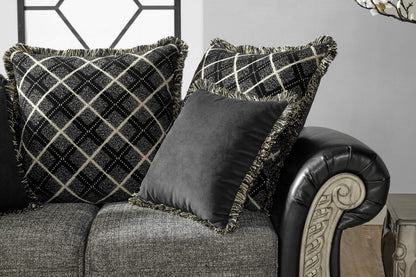 Roundhill Furniture San Marino Love Seats, Ebony