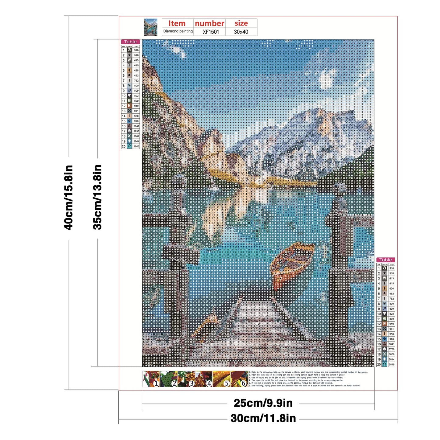 abcGoodefg 6 Pack 5D Diamond Art Painting Kits for Adults DIY Full Drill Diamond Art Kits Diamond Embroidery Paintings for Beginners, Home Wall Decor, 12x16 inch (Scenery 2)