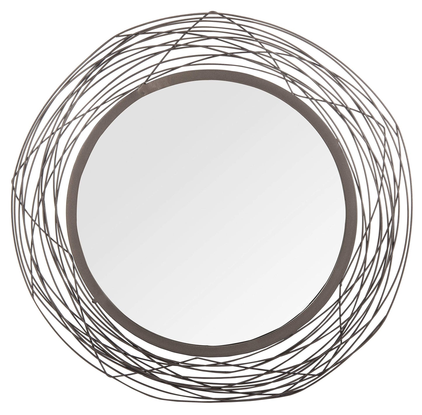 SAFAVIEH Home Nixie Black Round 29-inch Decorative Accent Mirror