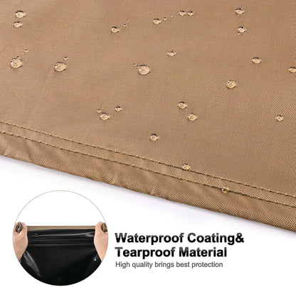 Mrrihand Waterproof Heavy Duty Central Air Conditioner Cover for Outside Units, Brown, Large AC Cover for Winter
