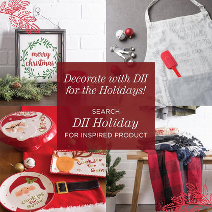 DII Buffalo Check Cloth Napkin Set, Classic Farmhouse, 20x20, Red & Black, 6 Piece
