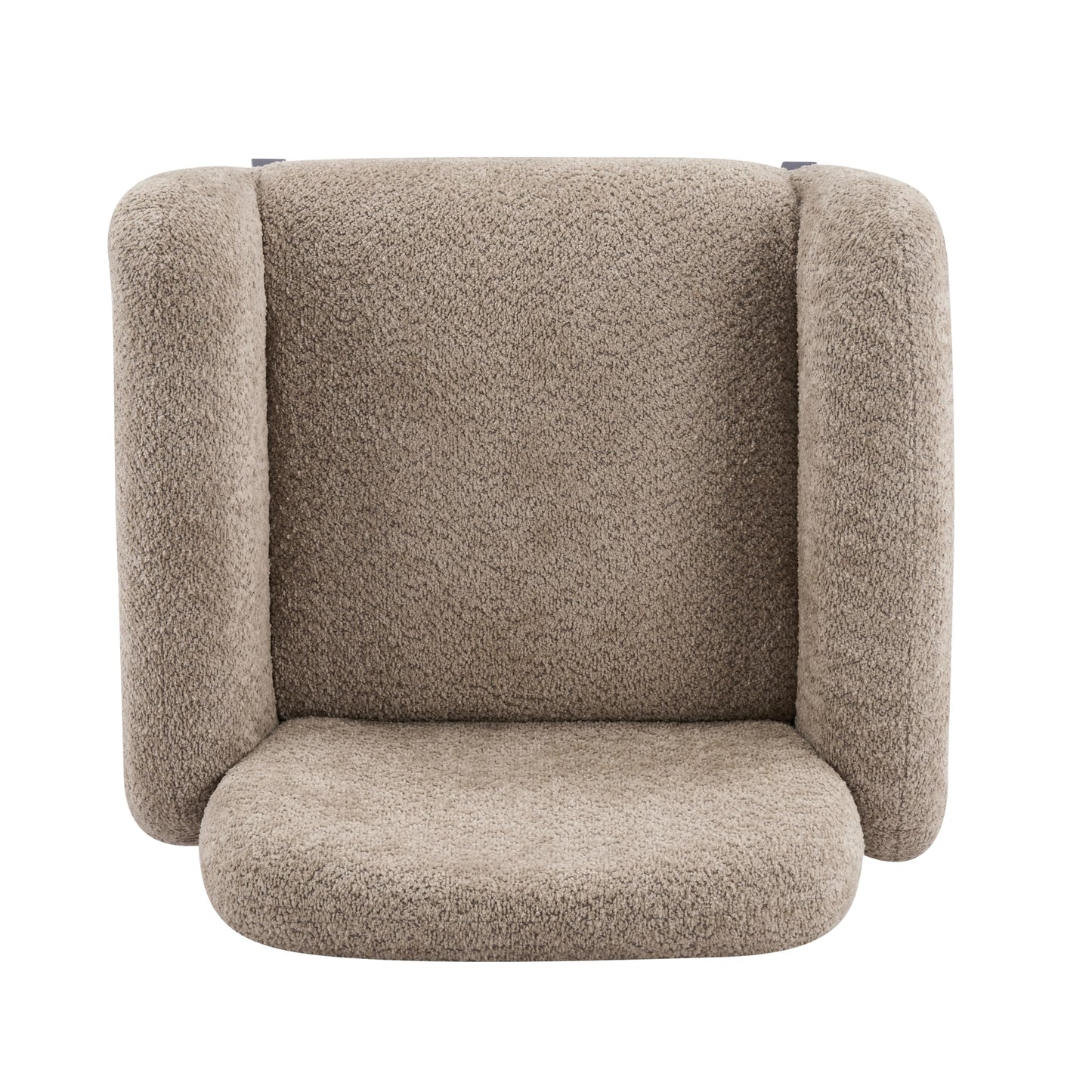 Christopher Knight Home Audrey Boucle Upholstered Accent Chair, Living Room Low Profile Armchair, Solid Wood Comfy Reading Chair, Modern Single Lounge Sofa, Light Camel
