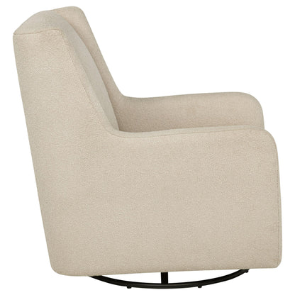 Coaster Home Furnishings - Serra - Wood - Boucle Upholstered Swivel Glider Accent Chair with 360-Degree Base, Gentle Gliding Motion and Transitional Style - Living Room - Sandy Beige - 902453