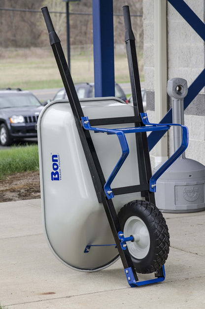 Bon 84-974 Trade-Tough Steel Tray Wheelbarrow, 6 Cu. Ft