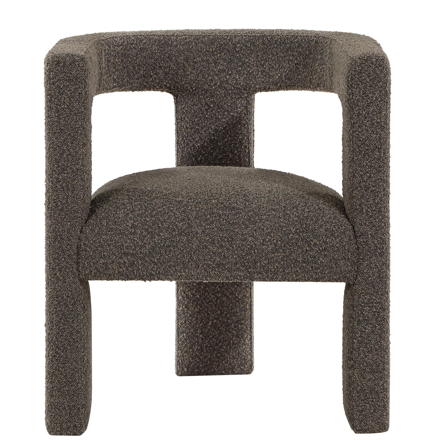 Coaster Home Furnishings - Petra - Boucle Upholstered Accent Chair Curved Arms and Cushioned Seat - Contemporary Style - Living Room - Chocolate Brown - 902880