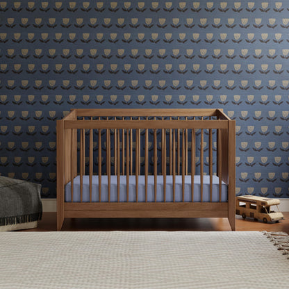 Babyletto Sprout 4-in-1 Convertible Crib with Toddler Bed Conversion Kit in Natural Walnut, Greenguard Gold Certified