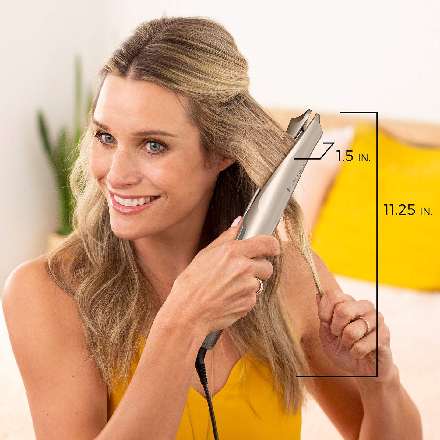 Remington Pro 1" Multi-Styler with Twist & Curl Technology, Straightener and Curling Iron in one tool, Color Care Protection, Champagne